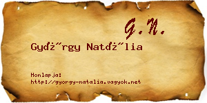 György Natália névjegykártya
